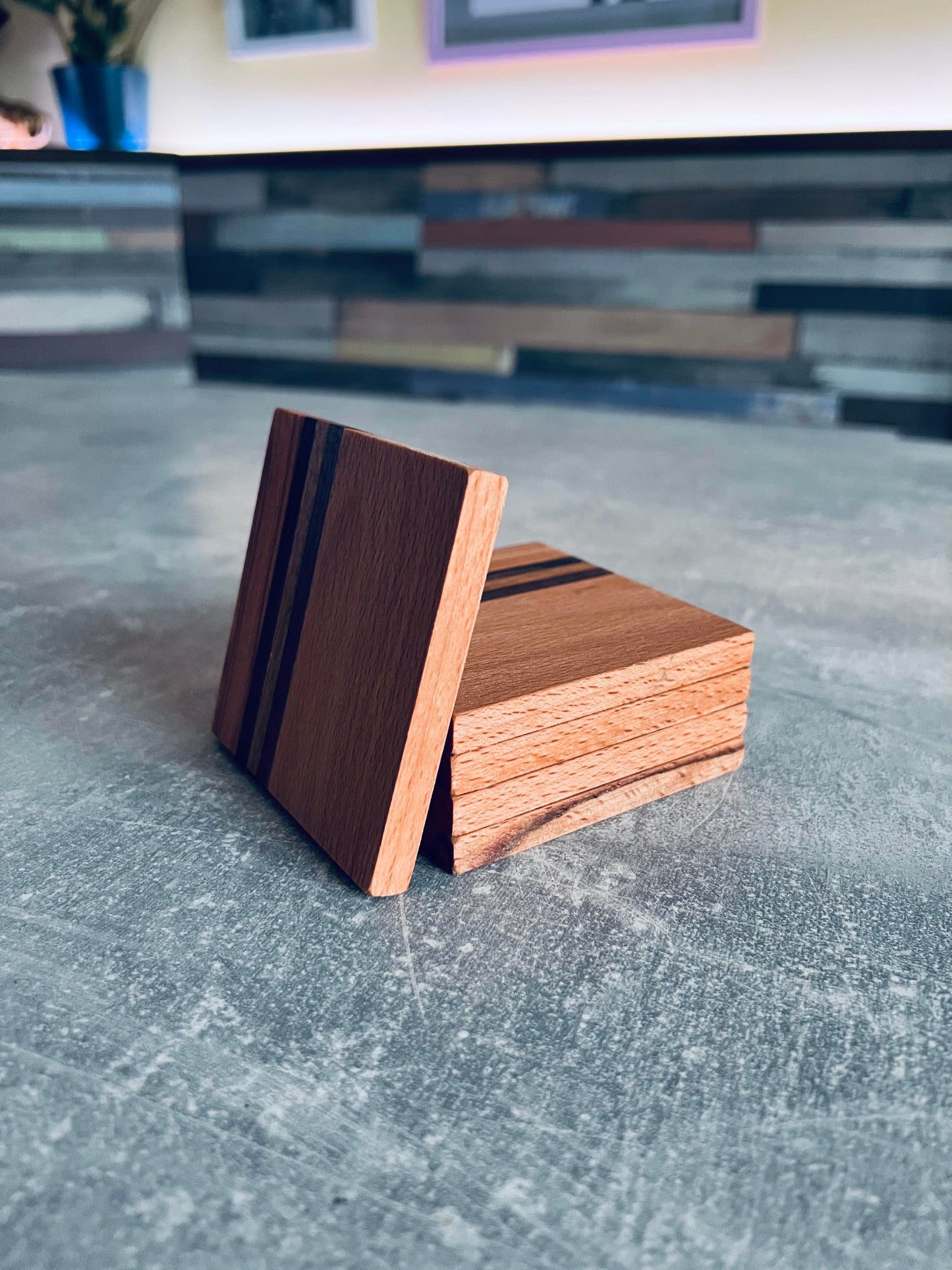 Stripe Coasters x5