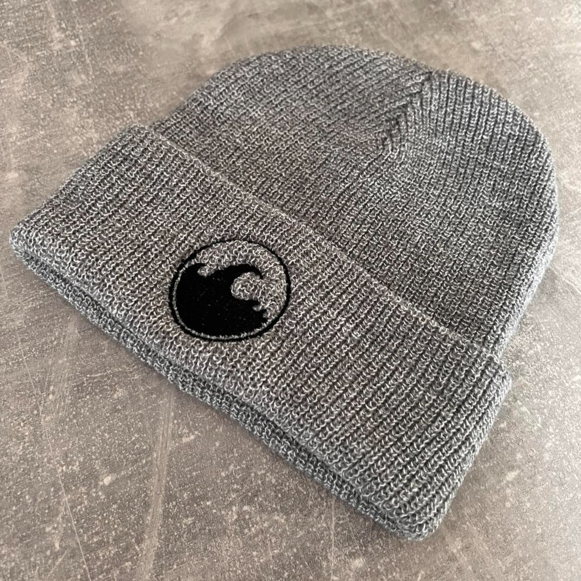 Embroidered Beanie Grey