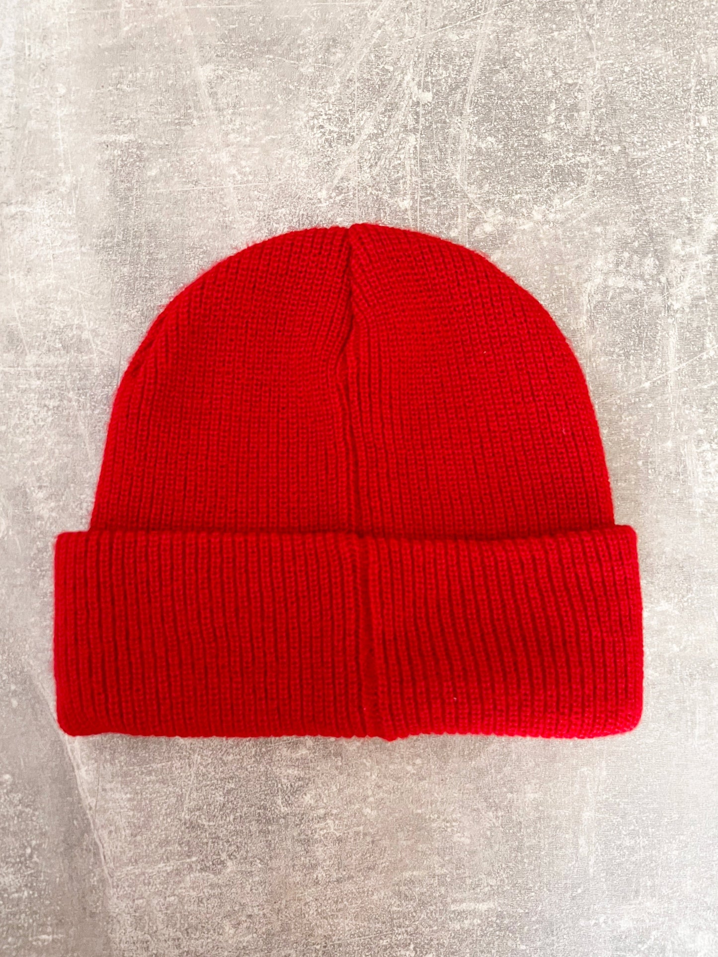 Embroidered Beanie Red