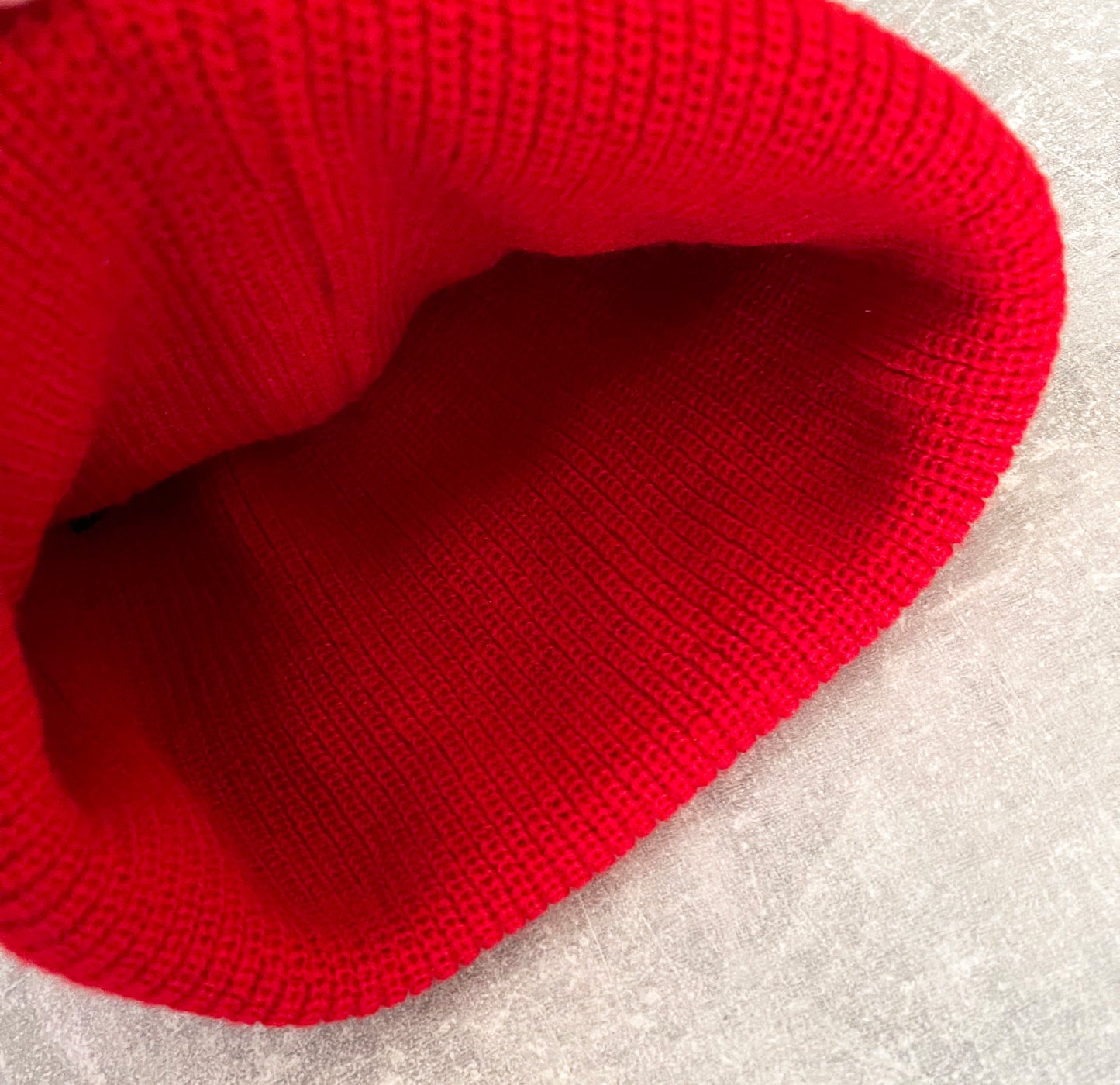 Embroidered Beanie Red
