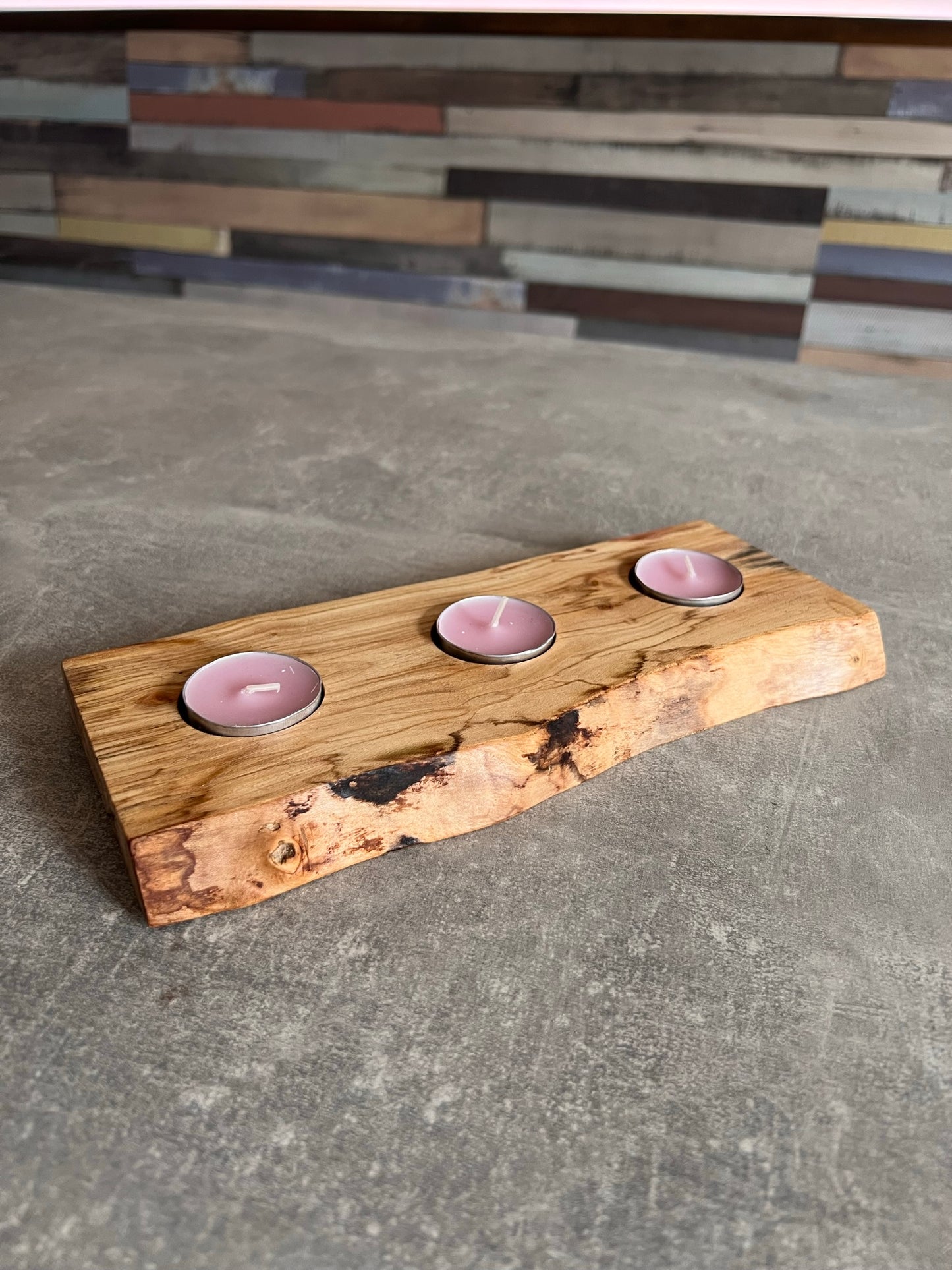 Hardwood Tea Light Candle Holder