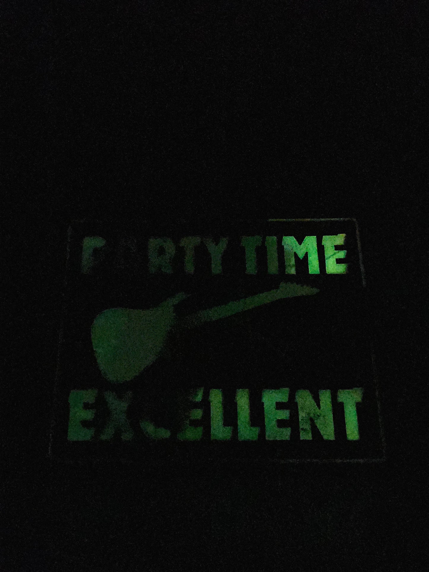 Party Time Wall Sign - Glow In The Dark