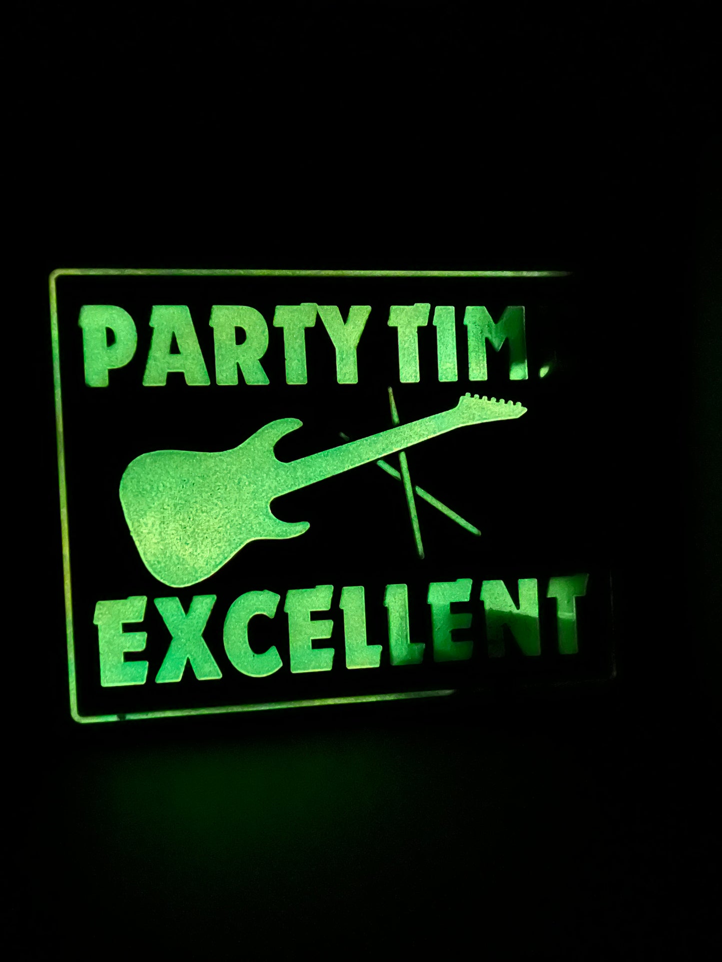 Party Time Wall Sign - Glow In The Dark