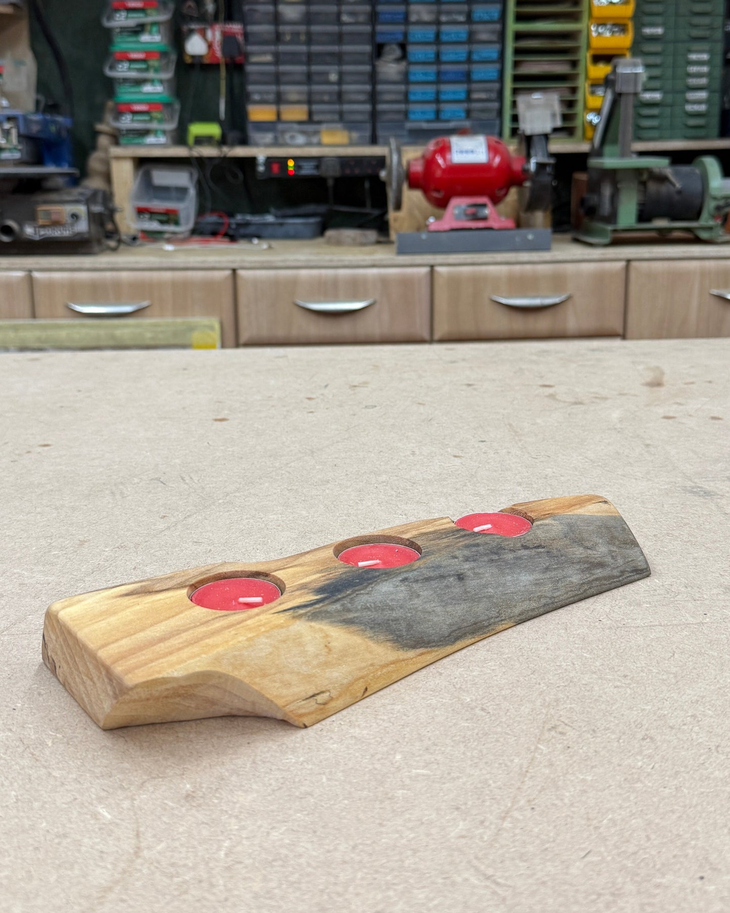Hardwood Tea Light Candle Holder