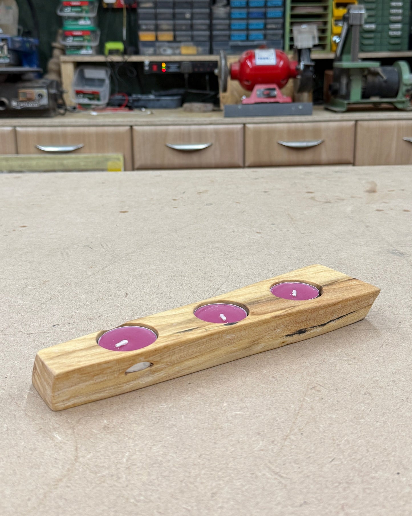 Hardwood Tea Light Candle Holder
