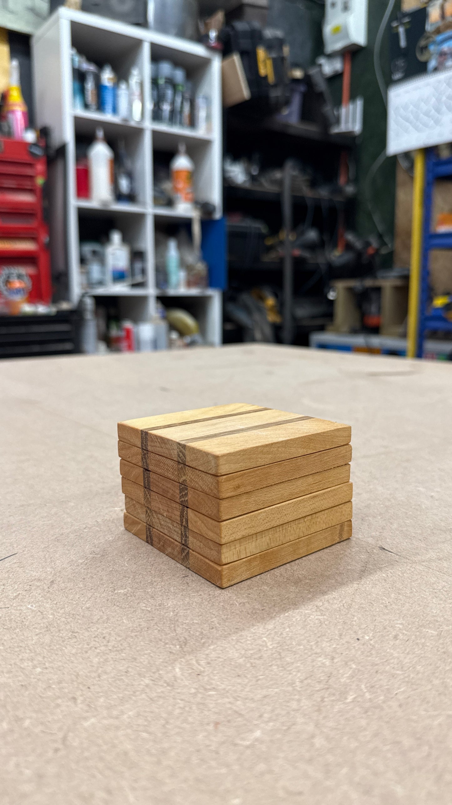 Stripe Coasters x6