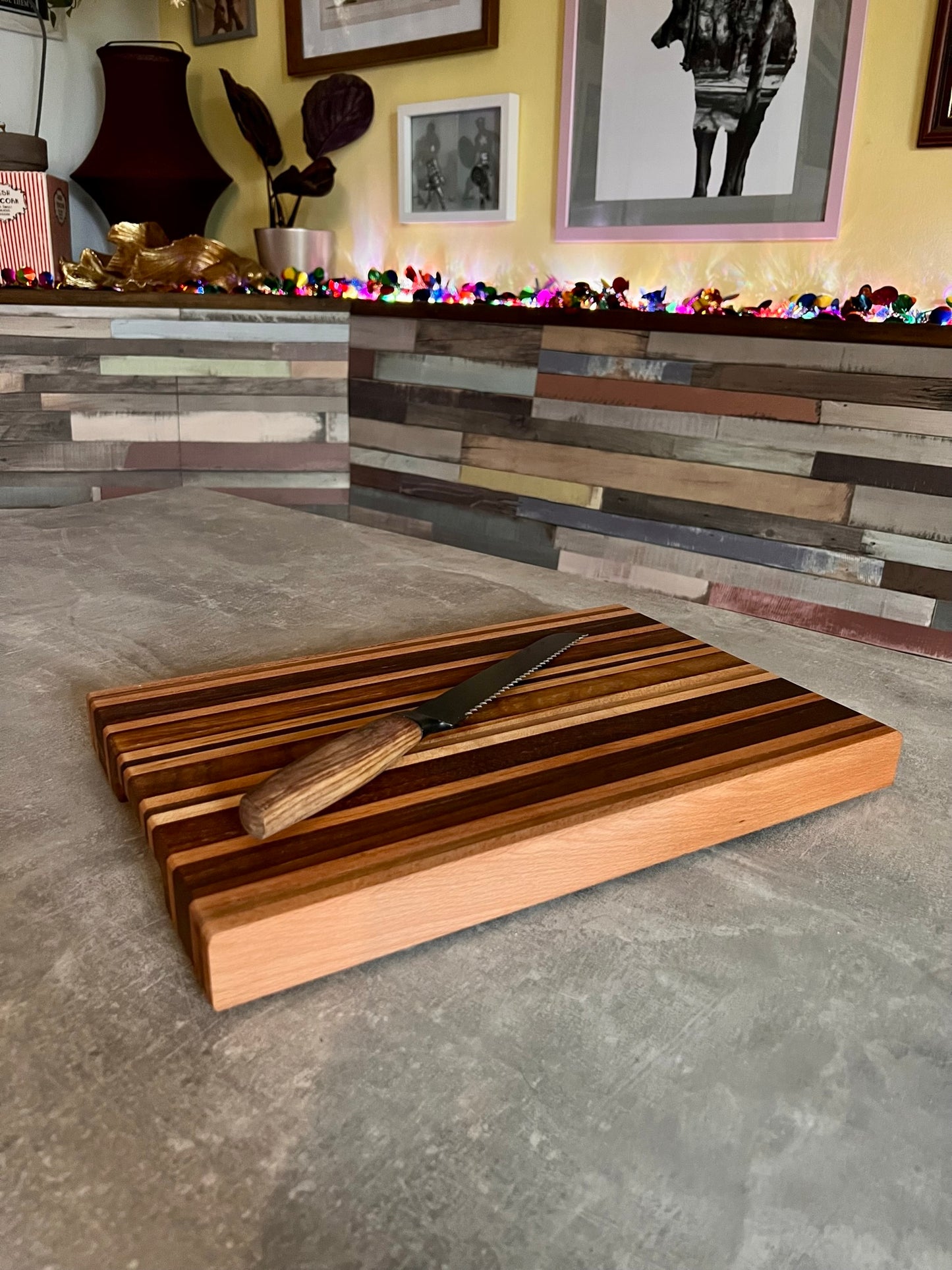 40 x 26 x 3.5 cm - Striped Chopping Board