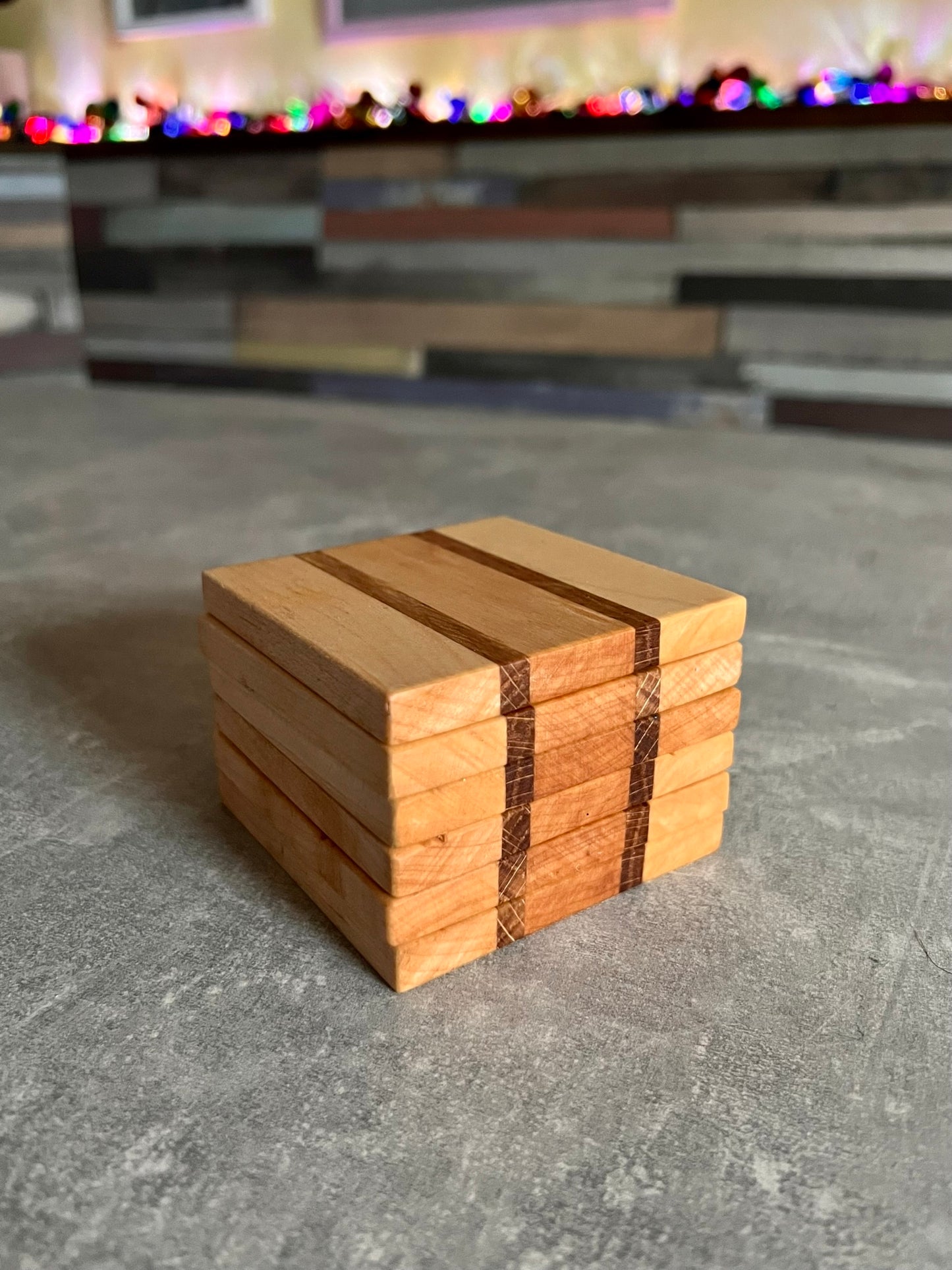 Stripe Coasters x6