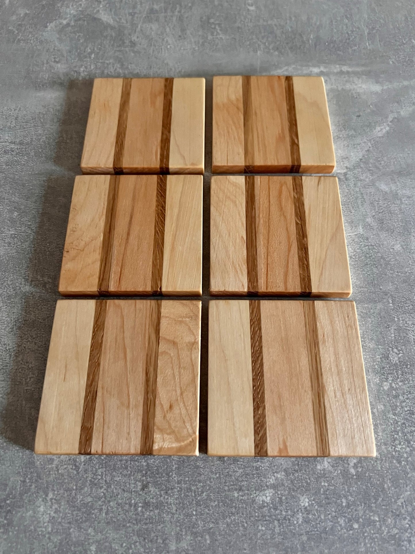 Stripe Coasters x6