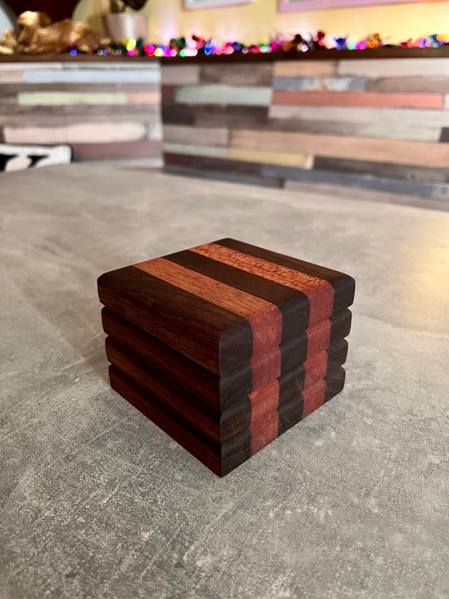 Chunky Stripe Coasters x4