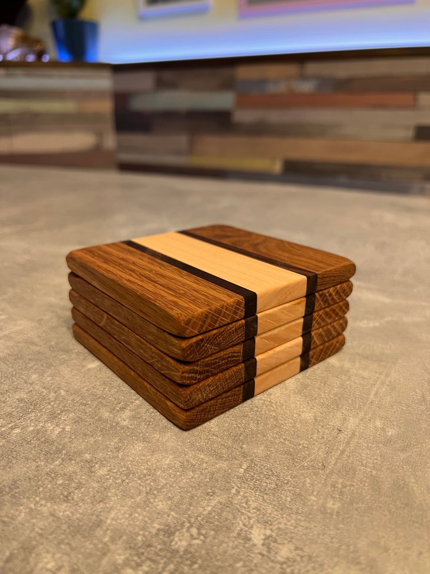 Stripe Coasters x5