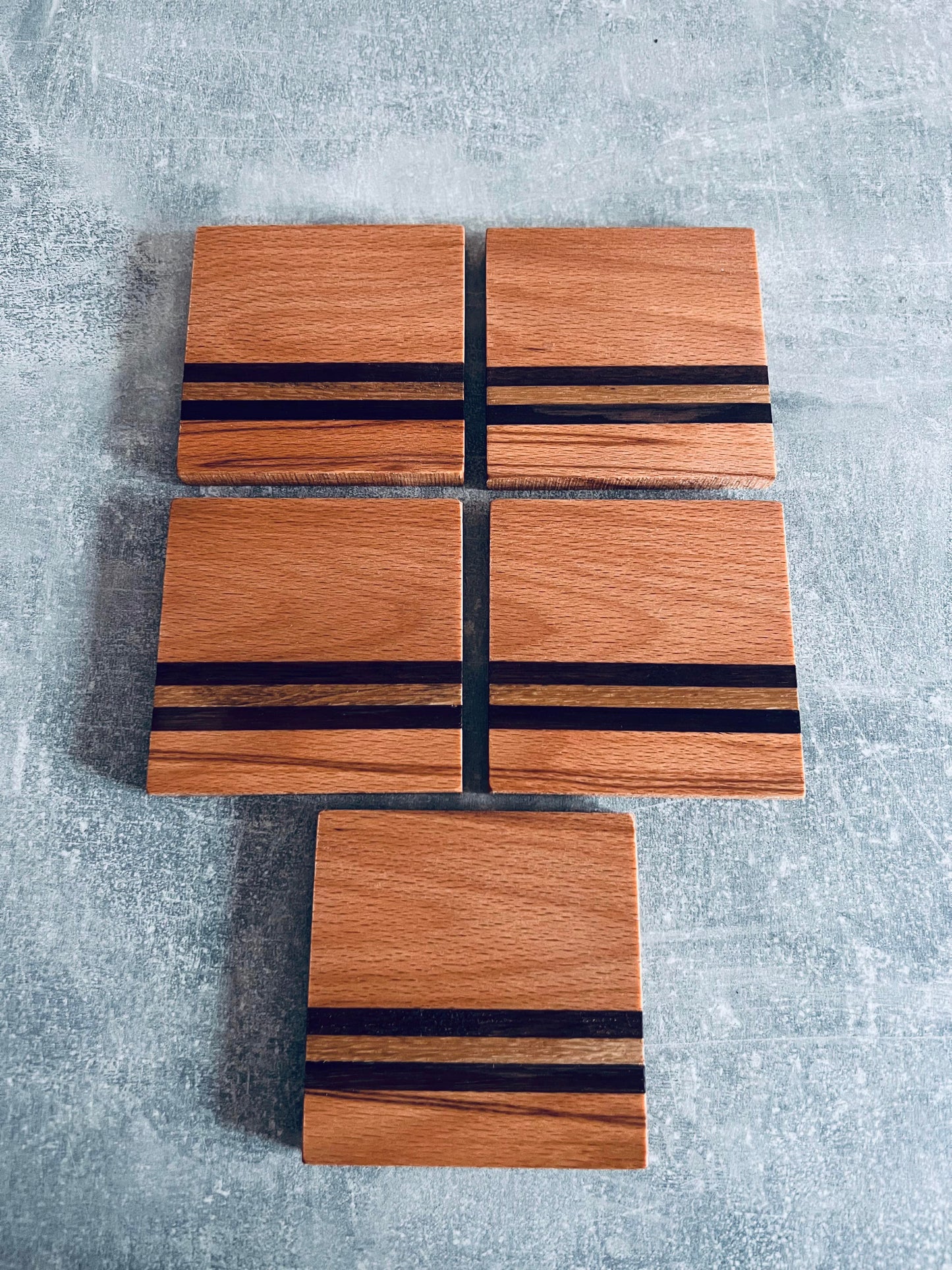 Stripe Coasters x5