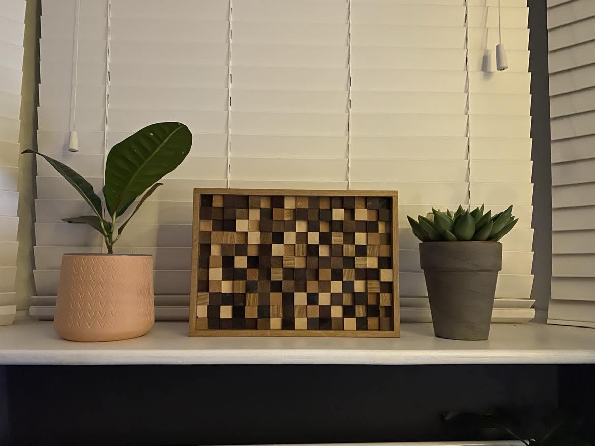 Wood Pixel Wall Art
