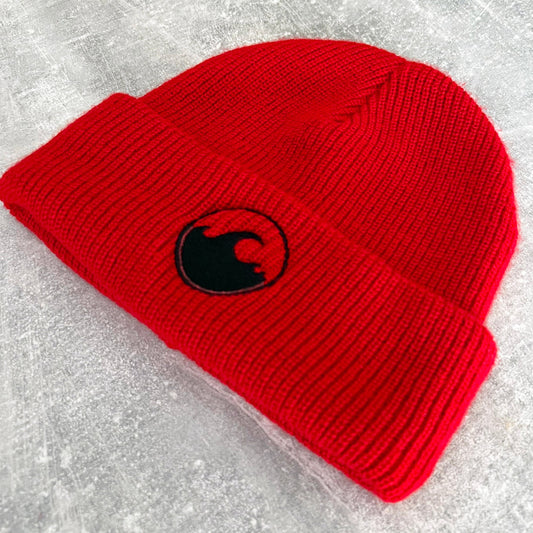 Embroidered Beanie Red