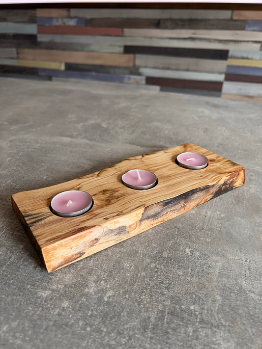 Hardwood Tea Light Candle Holder