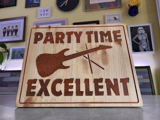 Party Time Wall Sign - Glow In The Dark