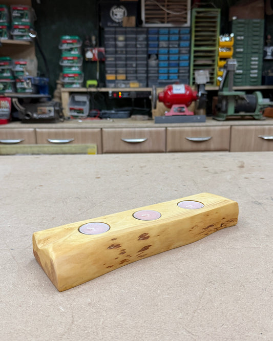 Yew Tea Light Candle Holder