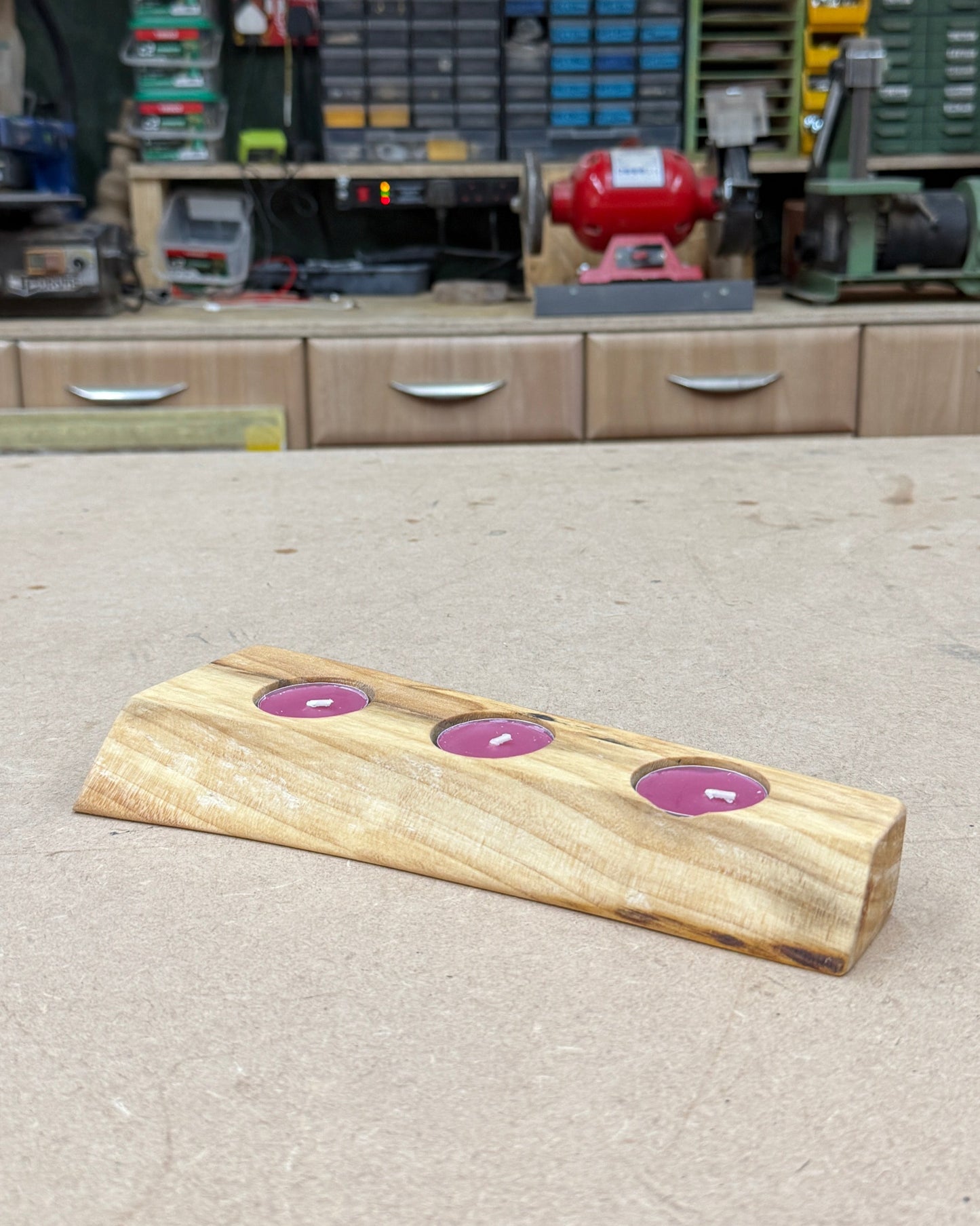 Hardwood Tea Light Candle Holder