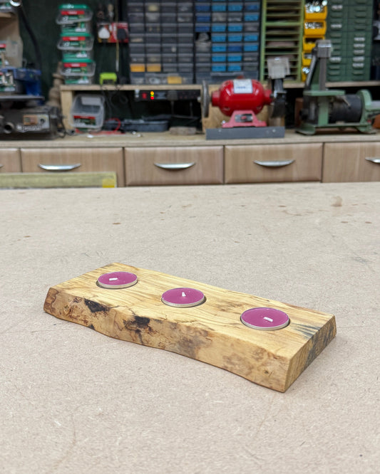Hardwood Tea Light Candle Holder