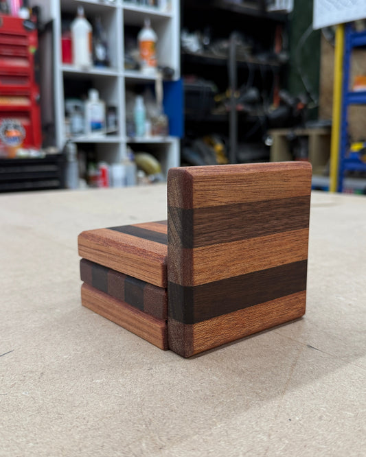 Chunky Stripe Coasters x4