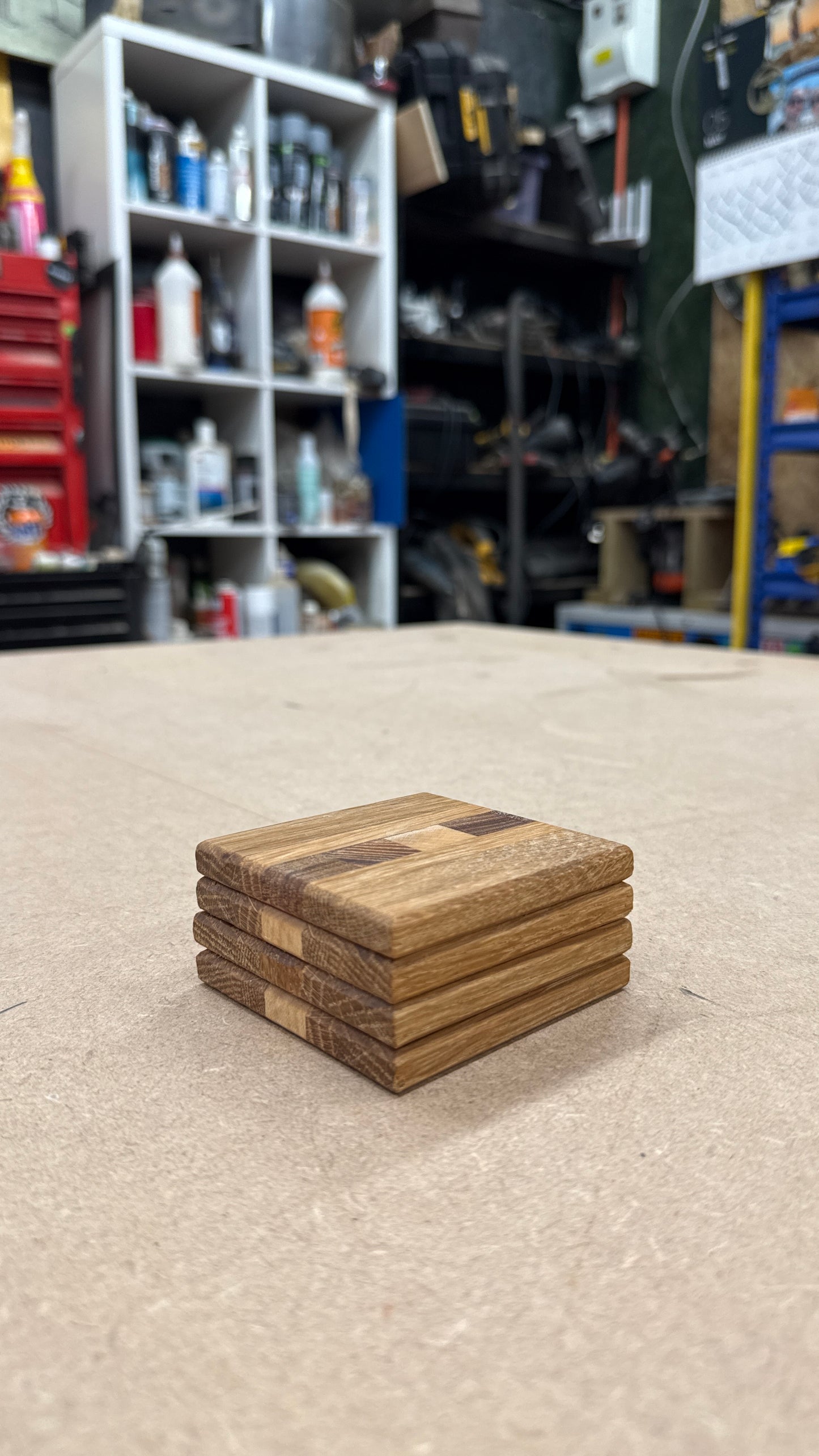 Stripe Coasters x4