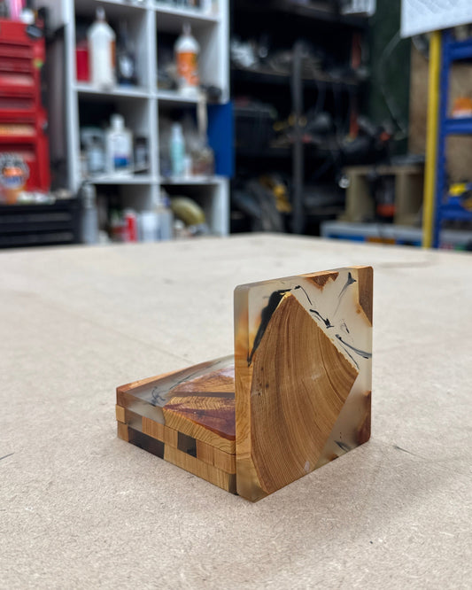 Wood & Resin Coaster Set